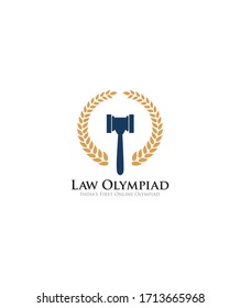 Plantilla de logotipo de Creative Law Olympiad, logotipo vectorial para inspiraciones 