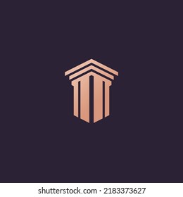 Creative Law Pillar Concept Design Logo Template
