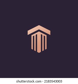 Creative Law Pillar Concept Design Logo Template