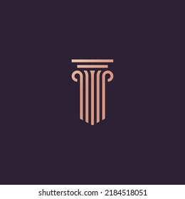 Creative Law Pillar Concept Design Logo Template