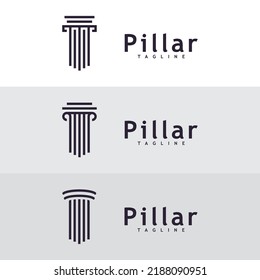 Vorlage für Design-Logo der Creative Law Säule Design