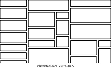 Creative layout of boxes and rectangles in a modern pattern design