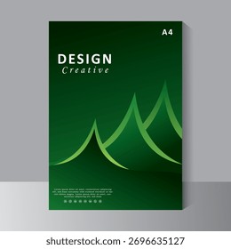 Creative layout cover design with green colour, Can be use for Book cover, Brochure, Annual Report, Magazine, Business Presentation, Poster, flyer, Banner, vector eps 10