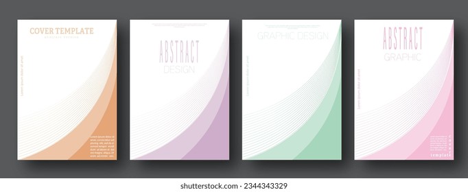 Diseño creativo del diseño de portada, afiche, folleto, libro. Un conjunto de plantillas de ideas de diseño