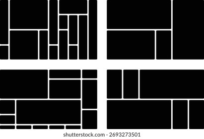 Creative layout grid template design for posters, flyers, and online advertisements