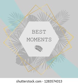 Creative layout made of colorful tropical leaves on white background. Minimal summer exotic concept with copy space.