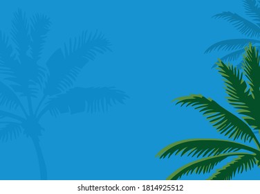 Kreatives Layout aus farbenfrohen tropischen Blättern, minimalistisches exotisches Sommerkonzept, mit trendigen und modernen Farben. Vektor EPS10