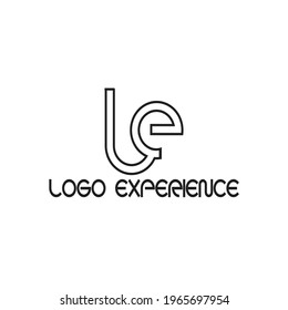 Creative LE Letter Logo Design