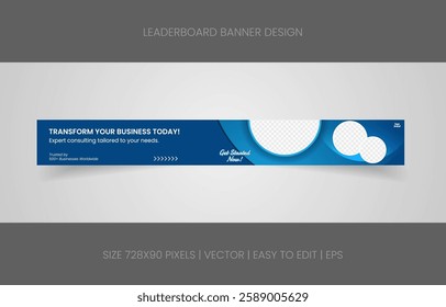 Creative Leaderboard Banner – Sleek and elegant design for corporate advertising campaigns.