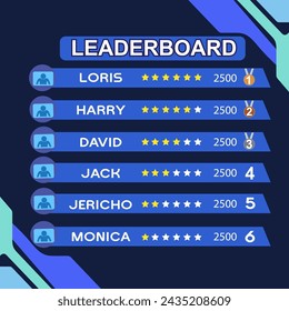 creative leaderboard design, game leaderboard vector