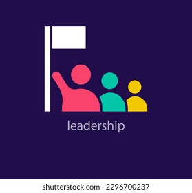 Creative leadership logo design. Unique design color transitions. Unique people success logo template. vector