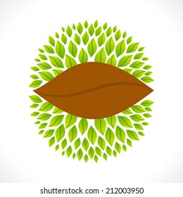 creative leaf banner design concept vector