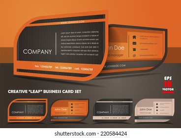 Creative leaf business card set