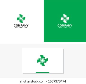 Creative Leaf Concept Logo Design Template.