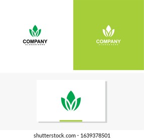 Creative Leaf Concept Logo Design Template.