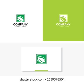 Creative Leaf Concept Logo Design Template.
