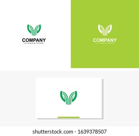 Creative Leaf Concept Logo Design Template.