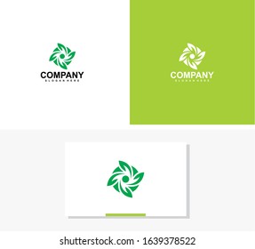 Creative Leaf Concept Logo Design Template.