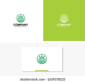 Creative Leaf Concept Logo Design Template.