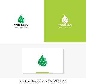 Creative Leaf Concept Logo Design Template.