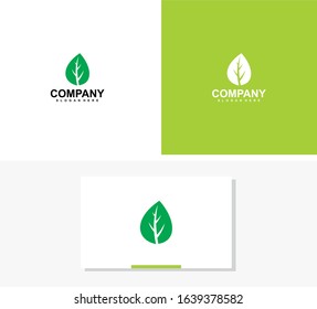 Creative Leaf Concept Logo Design Template.