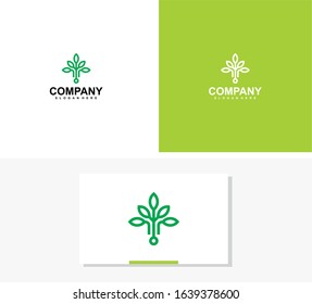 Creative Leaf Concept Logo Design Template.