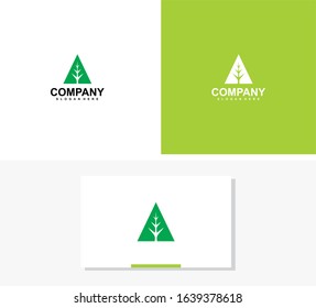 Creative Leaf Concept Logo Design Template.