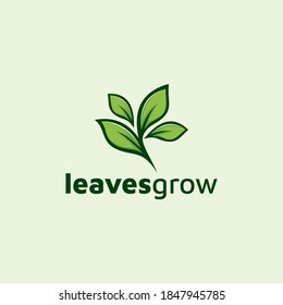 Creative Leaf Concept Logo Design Template. Vector illustration