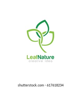 Creative Leaf Concept Logo Design Template