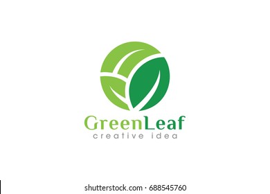 Creative Leaf Concept Logo Design Template Stock Vector (Royalty Free ...