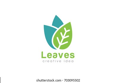 Creative Leaf Concept Logo Design Template