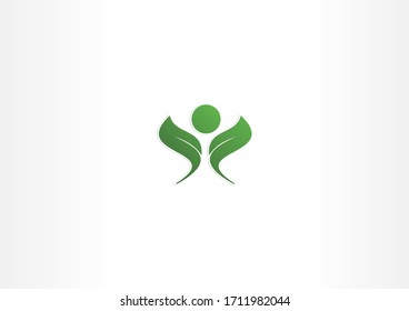 Creative leaf eco concept logo design
