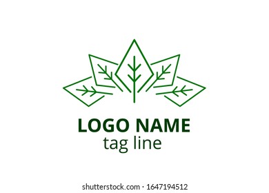 Creative leaf icon sign design. Template logo for any business like healthy organization, consultant, finance, hospital, investment corporate, resident company.