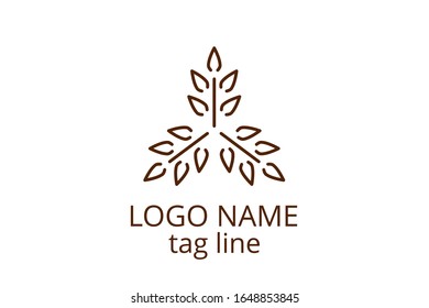 Creative leaf icon sign design. Template logo for any business like healthy organization, consultant, finance, hospital, investment corporate, resident company.