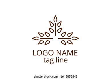 Creative leaf icon sign design. Template logo for any business like healthy organization, consultant, finance, hospital, investment corporate, resident company.