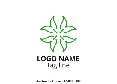 Creative leaf icon sign design. Template logo for any business like healthy organization, consultant, finance, hospital, investment corporate, resident company.