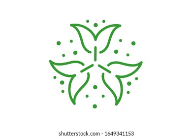 Creative leaf icon sign design. Template logo for any business like healthy organization, consultant, finance, hospital, investment corporate, resident company.