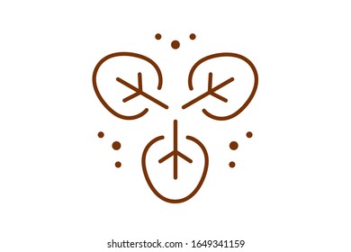 Creative leaf icon sign design. Template logo for any business like healthy organization, consultant, finance, hospital, investment corporate, resident company.
