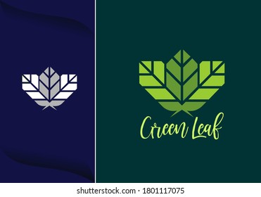 Creative leaf logo design element