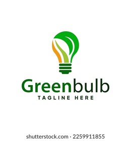 Creative Leaf nature lamp logo vector