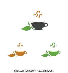Logo-Design-Idee für kreative Blätter, die grüne Bio-Teeblätter aufschießt
Green Tee, Vektorgrafik-Logo-Vorlage. Design mit Blatt- und Tassensymbol.