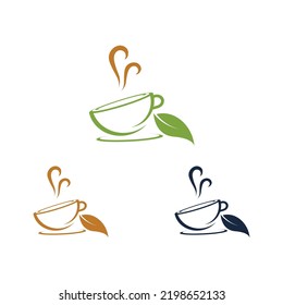 creative leaf shoots green organic tea mug leaf logo symbol design idea
Green tea vector logo template. Design with leaf and cup symbol.