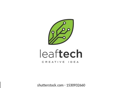 Creative Leaf Technology Logo Design Template