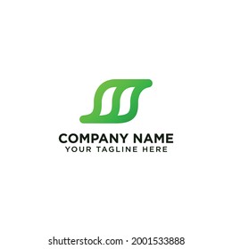 Creative leaf type logo design template
