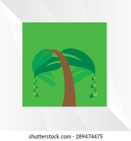 creative leaf with water drop vector illustration 
