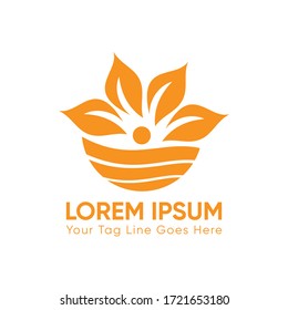 Creative Leaf With Wave Corporate Nature Logo Design Template