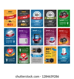 Creative leaflets templates set