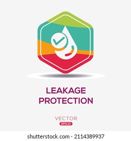 Creative (Leakage protection) Icon ,Vector sign.