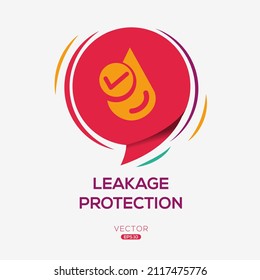 Creative (Leakage protection) Icon ,Vector sign.