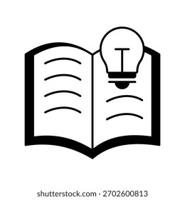 Icono de aprendizaje creativo con fondo blanco Vector ilustración de stock